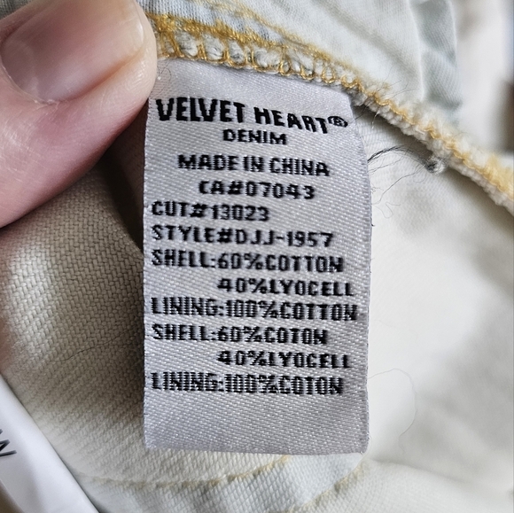 Velvet Heart Jeans Lightweight Soft Denim Pants Washed wide leg size 26  27 - Picture 9 of 10